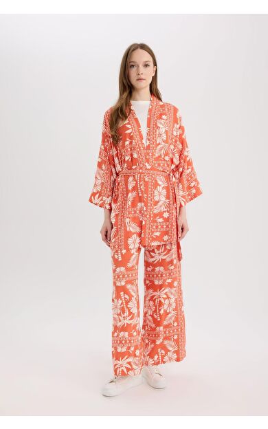 DeFacto Traditional Regular Fit Cep Detaylı Geniş Paça Pantolon