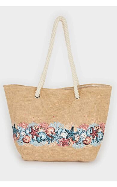 Kadın Hasır Plaj Çantası E7399AXNSBG26