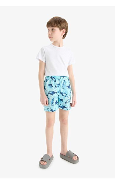 DeFacto Erkek Çocuk Hayvan Desenli Deniz Şortu E7510A825HSTR230