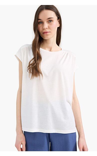 DeFacto Bisiklet Yaka Basic Düz Kısa Kollu Tişört E7558AX25SMER105