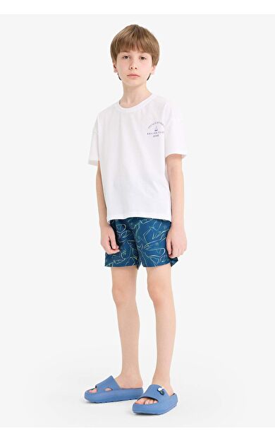 DeFacto Erkek Çocuk Hayvan Desenli Deniz Şortu E7572A825HSNV248