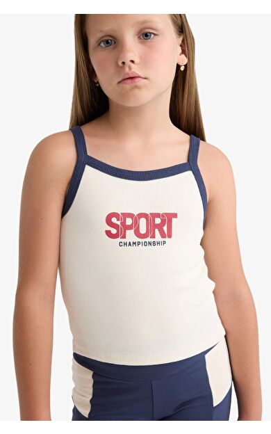 DeFacto Kız Çocuk Bisiklet Yaka 3D Atlet