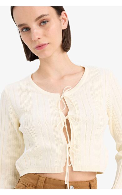 Coool Slim Fit Dar Kesim Basğcıklı Bisiklet Yaka Triko  Kazak