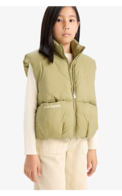 Kız Çocuk Fermuarlı Şişme Yelek