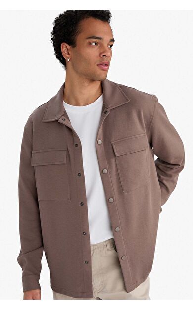DeFacto Regular Fit Twill Uzun Kollu Gömlek E7689AX25AUBN571