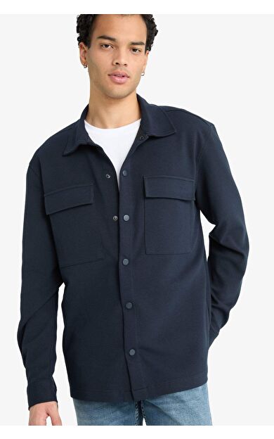 DeFacto Regular Fit Twill Uzun Kollu Gömlek E7689AX25AUNV64