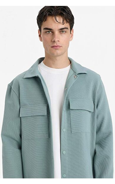 Regular Fit Twill Gömlek Ceket