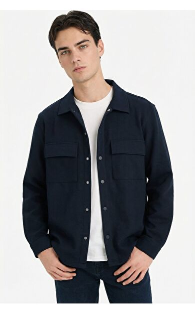 DeFacto Regular Fit Twill Gömlek Ceket