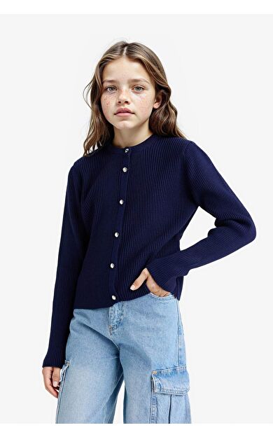 DeFacto Kız Çocuk Bisiklet Yaka Hırka E7711A825AUNV42