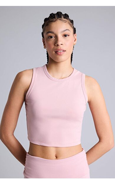DeFacto Crop Top Bisiklet Yaka Sporcu Atlet