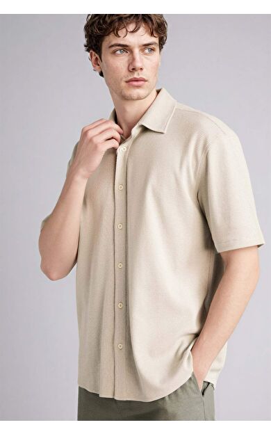 DeFacto Regular Fıt Polo Yaka Kısa Kollu Gömlek