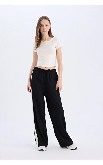DeFacto Coool Wide Leg Cepli Normal Bel Geniş Paça Pantolon E7747AX25SPBK27