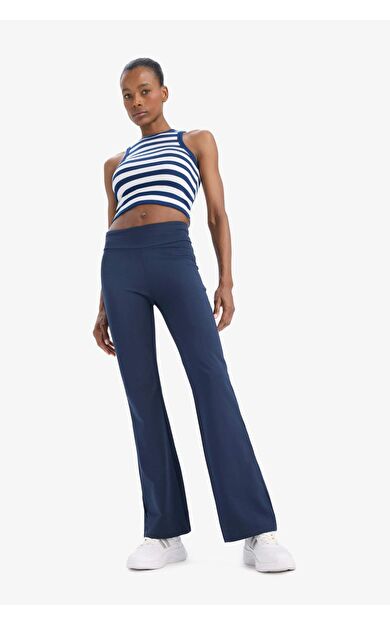 DeFacto DeFactoFit Flare Fit Geniş Paça Sporcu Uzun Pantolon
