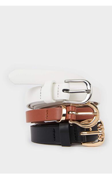 Kadın Suni Deri 3'lü Günlük Kemer