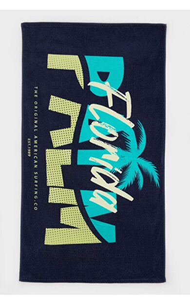 Erkek Baskılı Pamuklu Plaj Havlusu