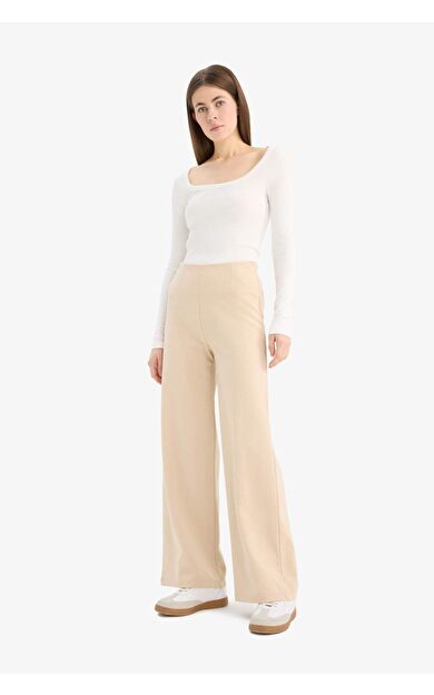 DeFacto Wide Leg Standart Boy Basic Düz Geniş Bol Paça Eşofman Altı E7952AX25SPBG115