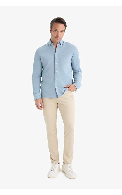 DeFacto Slim Fit Dar Kesim Dar Paça Dokulu Pantolon E7959AX25AUBG359
