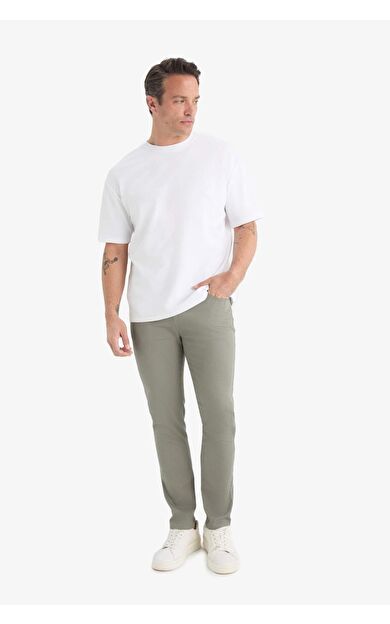 DeFacto Slim Fit Dar Kesim Dar Paça Dokulu Pantolon E7959AX25AUGR169