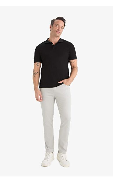 DeFacto Slim Fit Dar Kesim Dar Paça Dokulu Pantolon E7959AX25AUGR184
