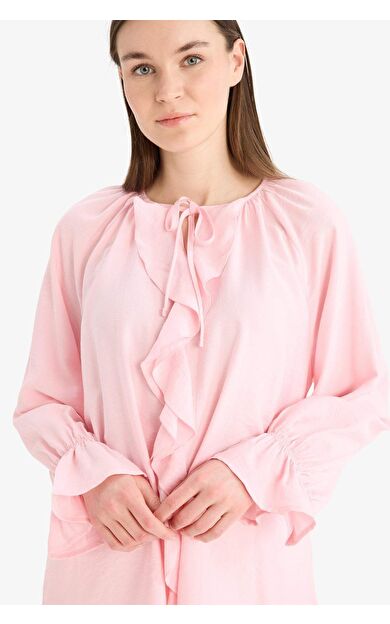 Krinkıl Kumaş Uzun Kollu Tunik