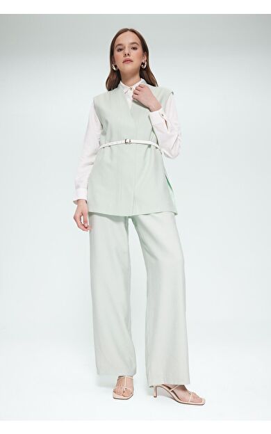 DeFacto Wide Leg Basic Düz Geniş Paça Pantolon E7979AX25SMGN1181