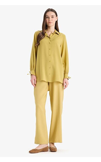 DeFacto Wide Leg Basic Düz Geniş Paça Pantolon E7979AX25SMKH519