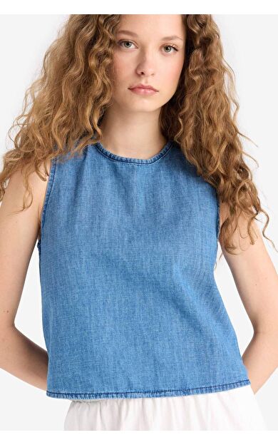 Keten Görünümlü Bluz