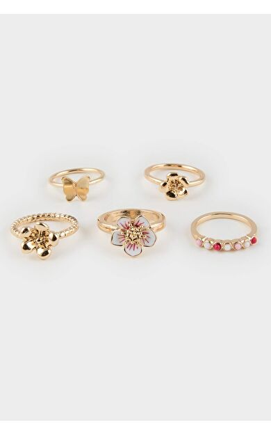 DeFacto Kadın 5'li Gold Yüzük