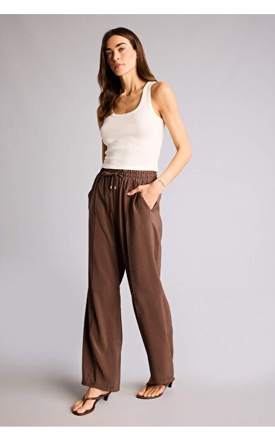 DeFacto Wıde Leg Yüksek Bel Düz Paça Modal Pantolon