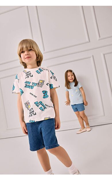 DeFacto Erkek Bebek Basic Düz  Jean Şort