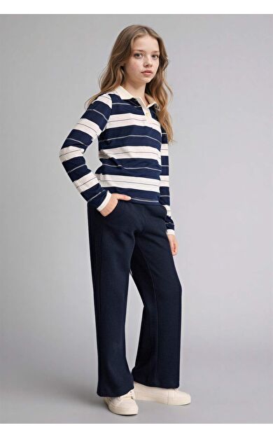 Wıde Leg Waffle Pantolon Kız Çocuk