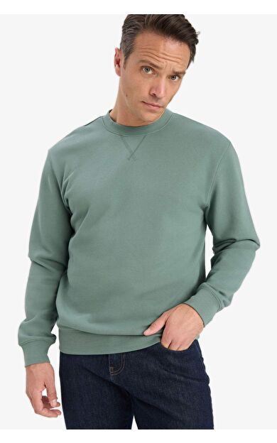 DeFacto %100 Pamuk Regular Fit Bisiklet Yaka Sweatshirt E8339AX25AUKH458