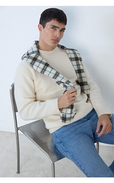 Relax Fit Bisiklet Yaka Triko Kazak