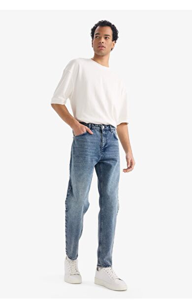 DeFacto 90's Slim Fit Dar Kalıp Yüksek Bel Dar Paça Jean Pantolon