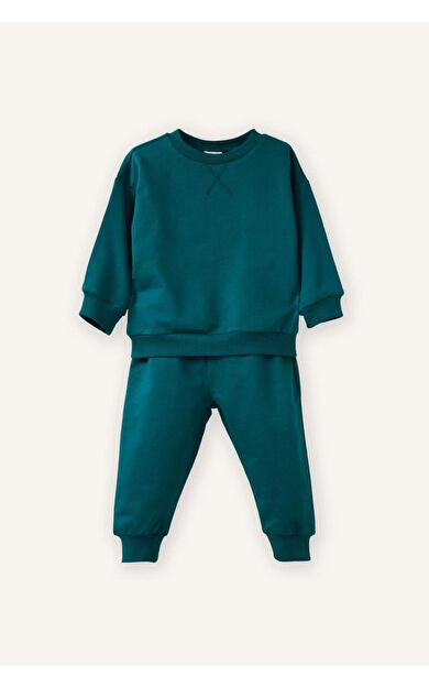 Sweatshirt Kumaşı 2'li Takım Erkek Bebek