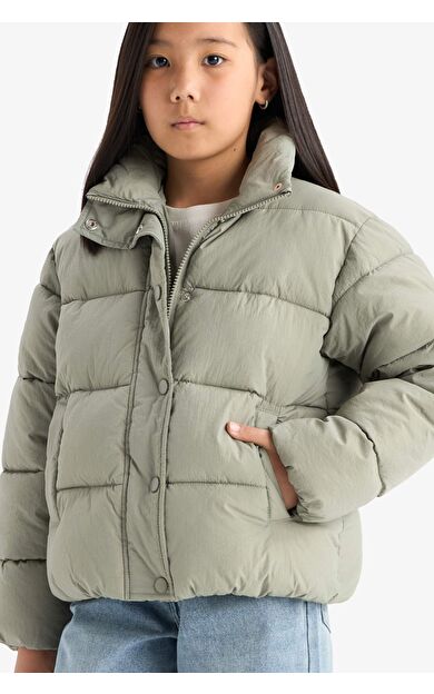 Kız Çocuk Su Geçirmez Fermuarlı Şişme Mont E8608A825AUGN1110