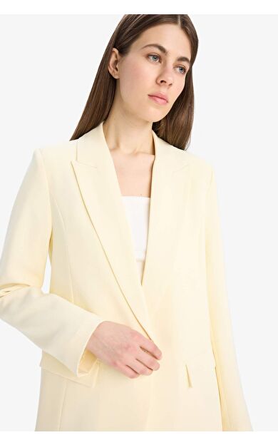 Oversize Geniş Kalıp Krep Blazer Ceket