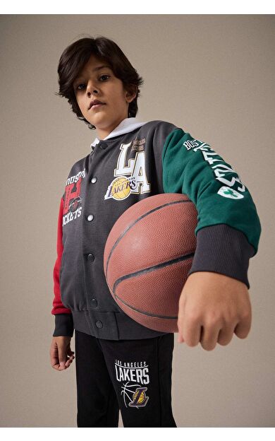 DeFacto Erkek Çocuk NBA Current Teams Bisiklet Yaka Hırka