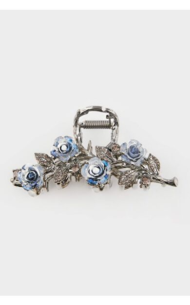 DeFacto Kadın Mavi Güllü Mandal Toka