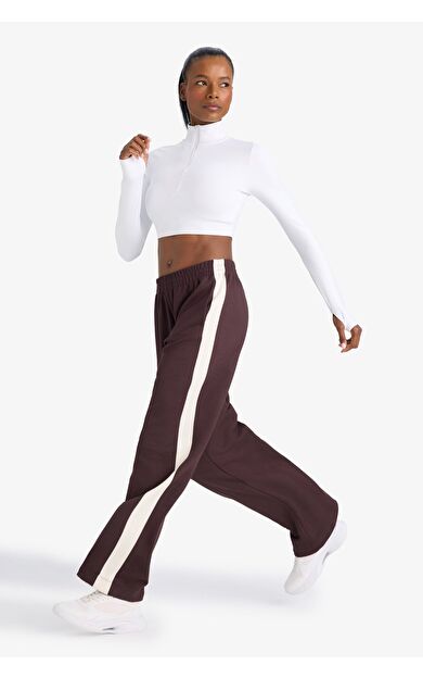 DeFacto DeFactoFit Wide Leg Geniş Paça Standart Boy Soft Touch Modal Sporcu Pantolon