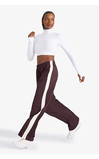 DeFacto DeFactoFit Wide Leg Geniş Paça Standart Boy Soft Touch Modal Sporcu Pantolon