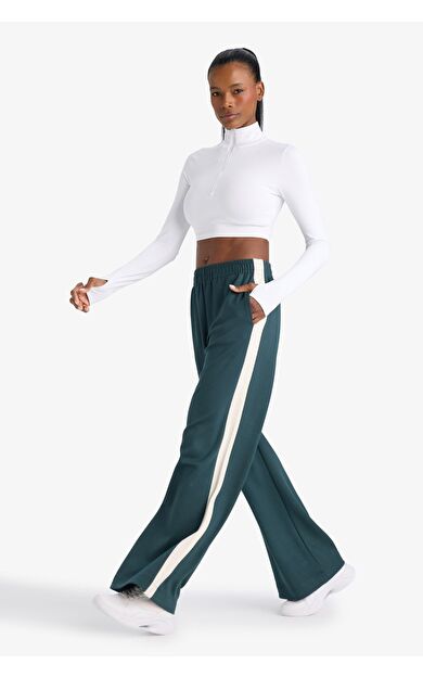 DeFacto DeFactoFit Wide Leg Geniş Paça Standart Boy Soft Touch Modal Sporcu Pantolon