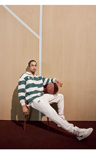 DeFacto DeFactoFit NBA Milwaukee Bucks Standart Fit Cepli Esnek Bantlı Paça Kalın Sweatshirt Kumaşı Jogger