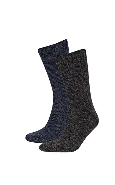 DeFacto Erkek 2'li Yün Kışlık Çorap E9000AXNSBE2
