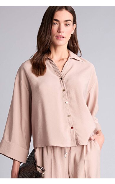 DeFacto Loose Fıt Akışkan Kumaş Gömlek