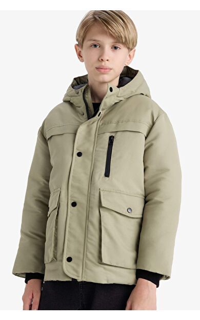 Erkek Çocuk Su İtici Kapüşonlu Mont E9048A825WNKH271