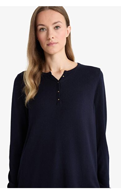 DeFacto Regular Fit V Yaka Kazak