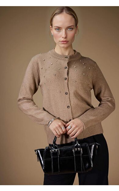 Regular Fit Bisiklet Yaka Triko Hırka