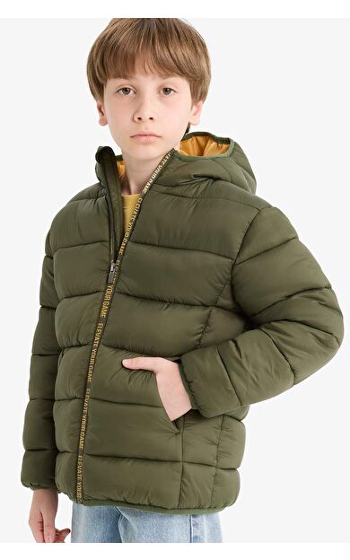 Erkek Çocuk Su İtici Kapüşonlu Mont