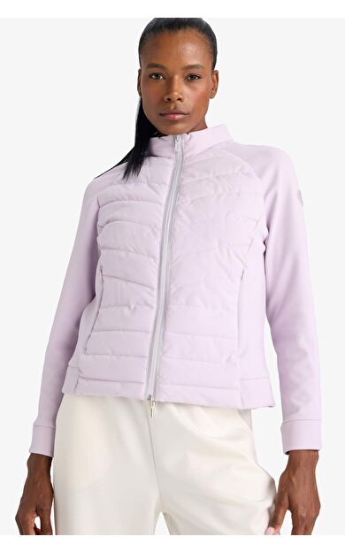 DeFactoFit Su İtici Slim Fit Dar Kesim Fermuarlı Su Geçirmez Mont